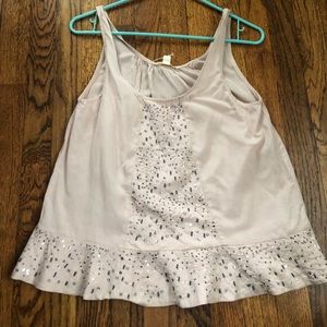 Bedazzled mauve peplum top / size small
